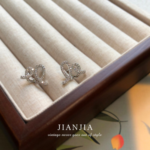 JIANJIA简约锆石周雨彤同款耳环