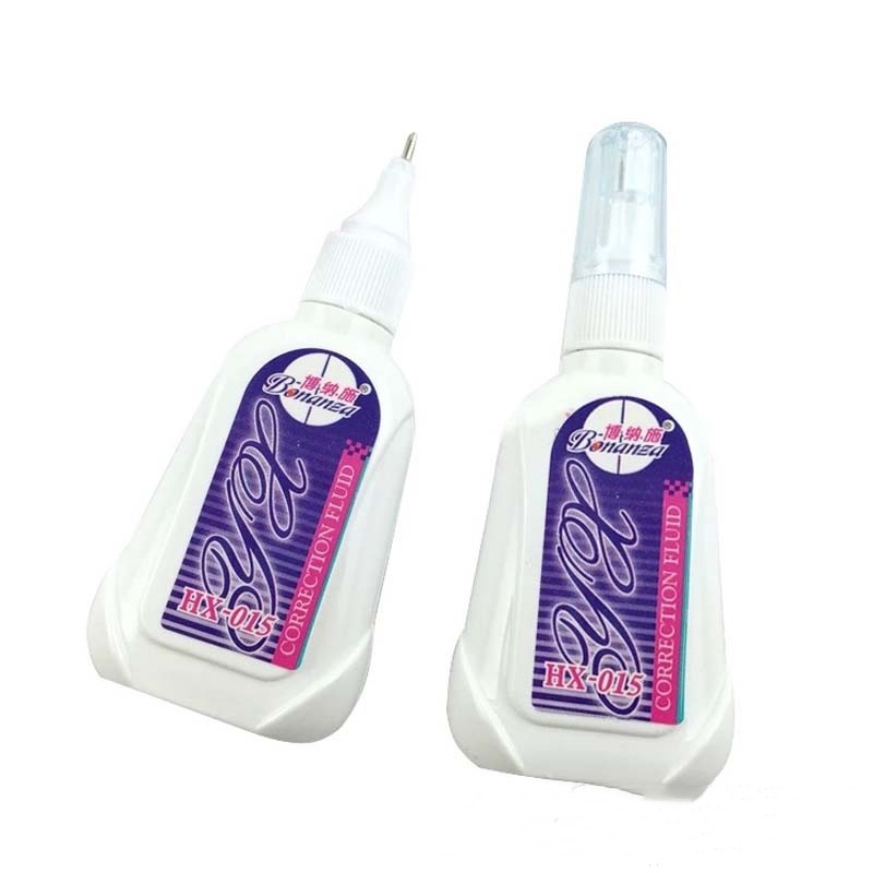 博纳施015铁嘴快干修正液涂改液学生用品错字改正液12ml修正液