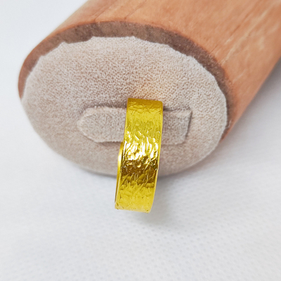 和源戒指足金999实心锤纹戒指