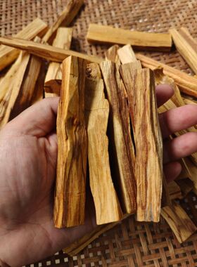 秘鲁圣木条高油老料净化空气烟熏有火熏香净化palo santo