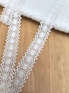 12米 白色棉线花边 宽约2.3厘米 15元 发饰辅料 服装