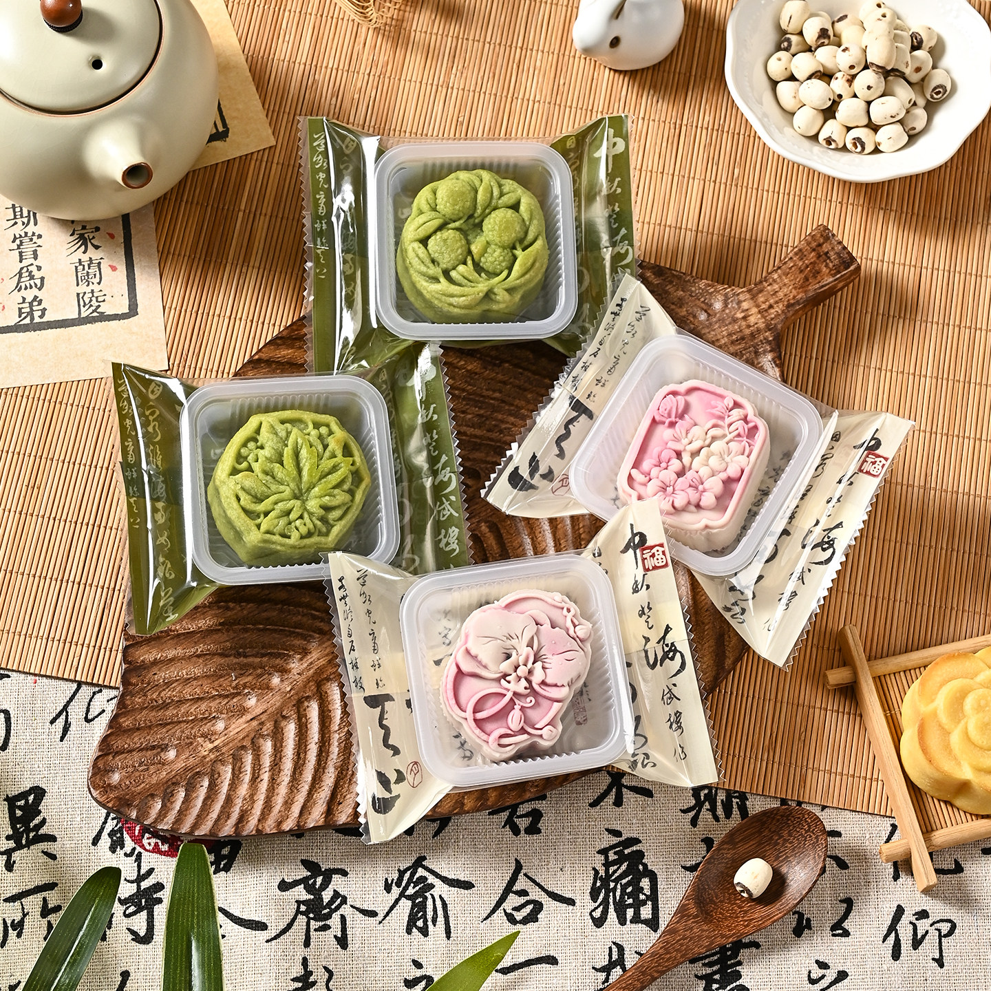 月饼包装袋机封50克75g100克中秋食品级带底托冰皮蛋黄酥自封袋子