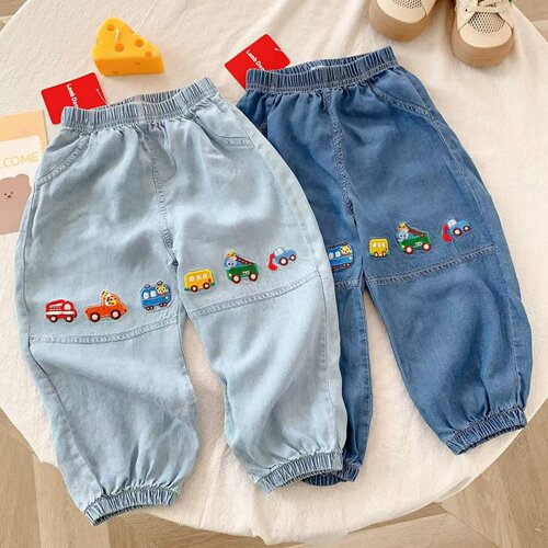 日系男童防蚊裤天丝长裤春夏新款