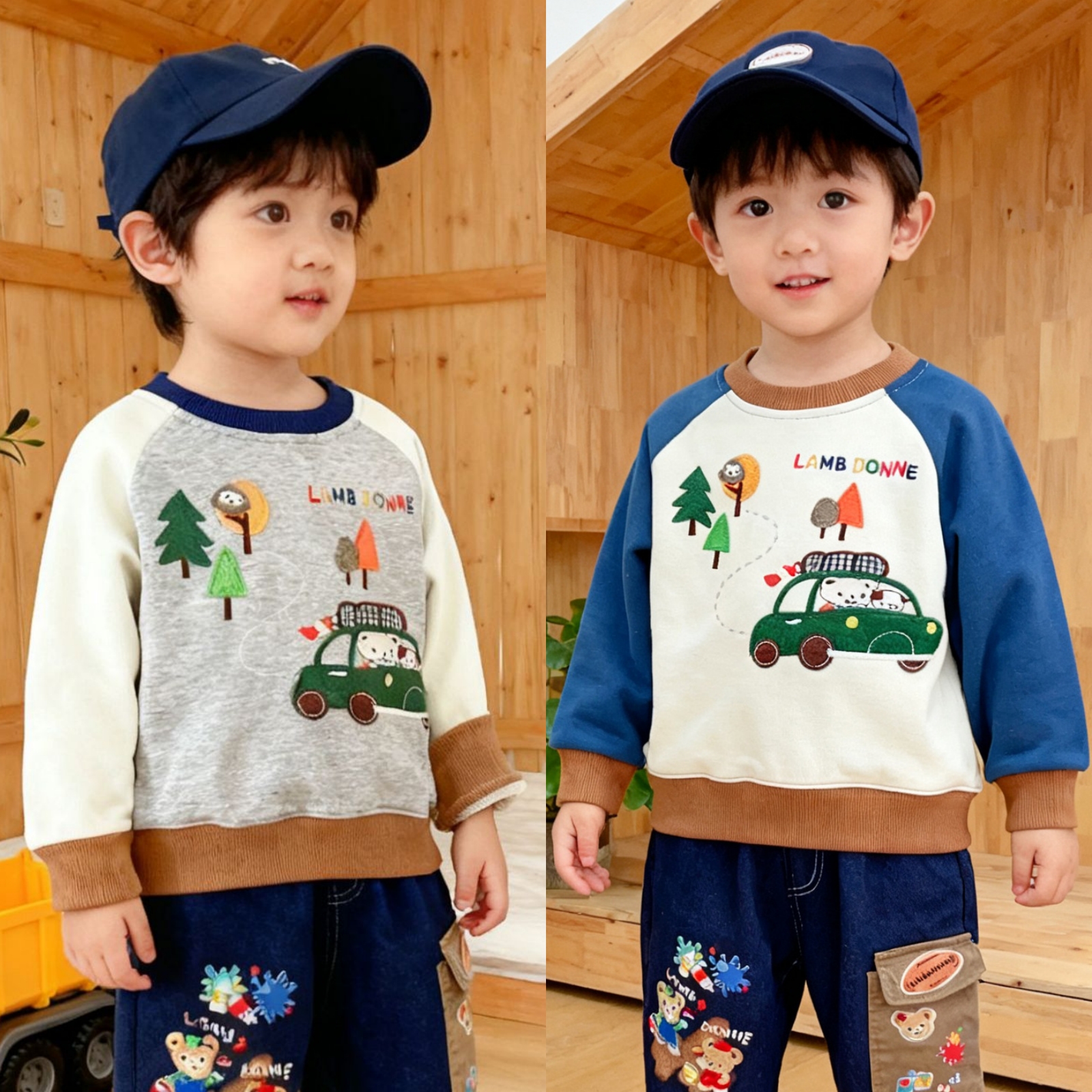 男童卫衣日系卡通刺绣可爱