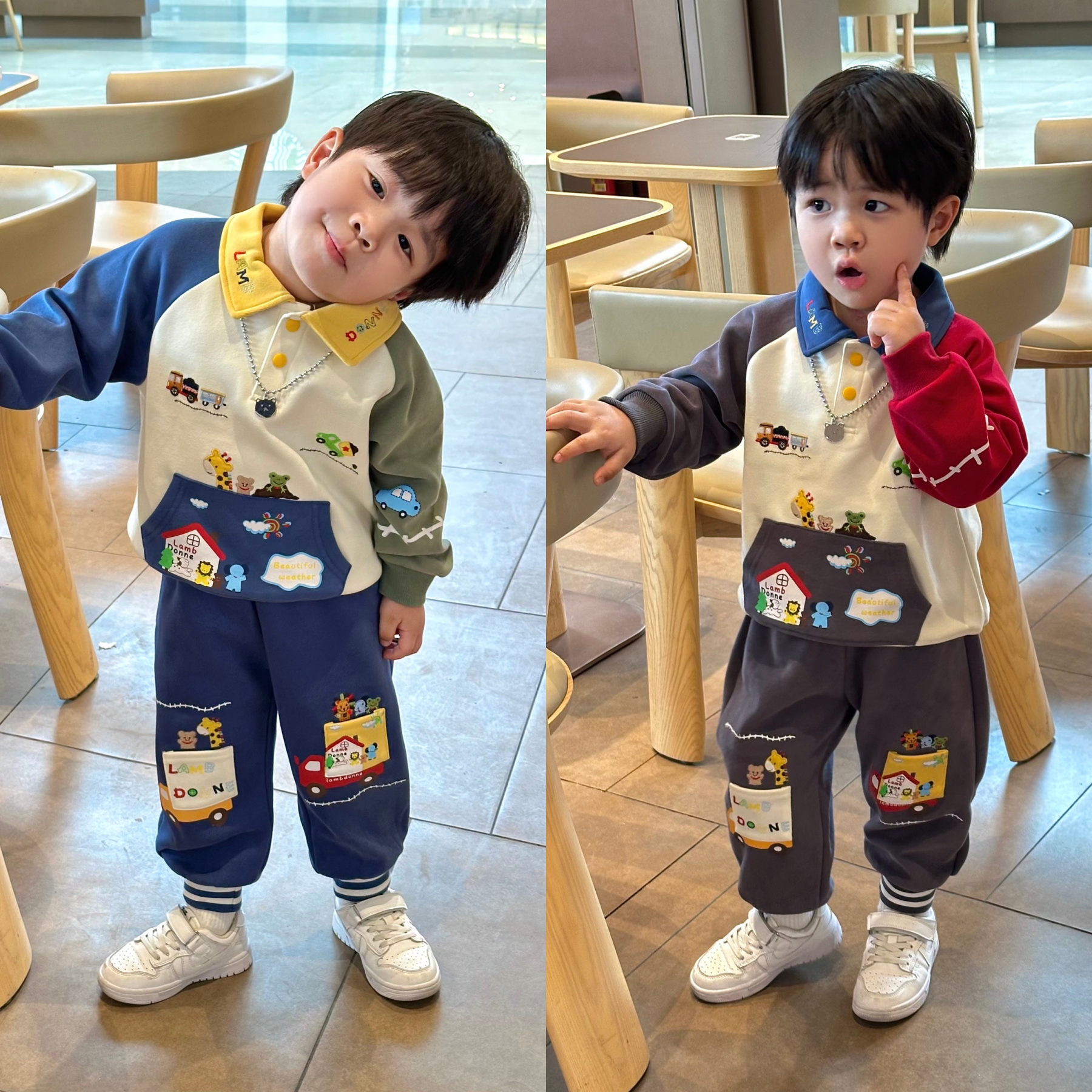 LambDonne秋季新款男女童套装