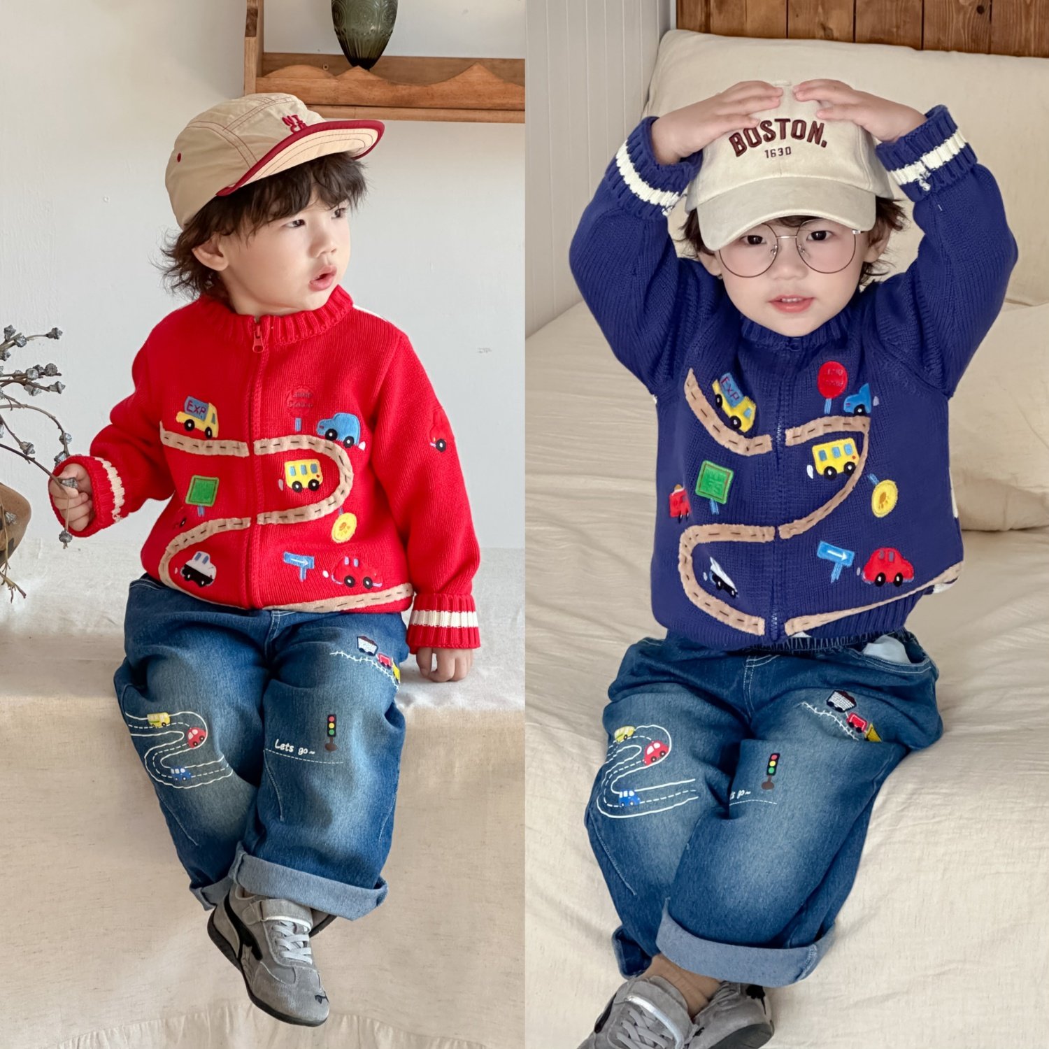 儿童针织开衫毛衣2025秋冬新款洋气男童小汽车轨道纯棉线宝宝毛衣,童装/婴儿装/亲子装,普通外套,淘宝优惠券,粉丝福利购,淘宝优惠卷
