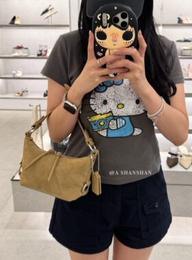 【珊珊家不退换】CK新品CK2-50151686-1绒面多背法手提斜挎腋下包