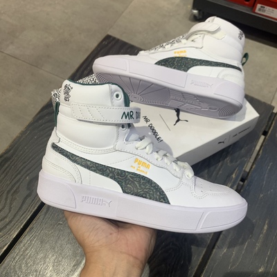PUMA彪马 MR DOODLE联名款 男女情侣高帮魔术贴休闲鞋板鞋 374219