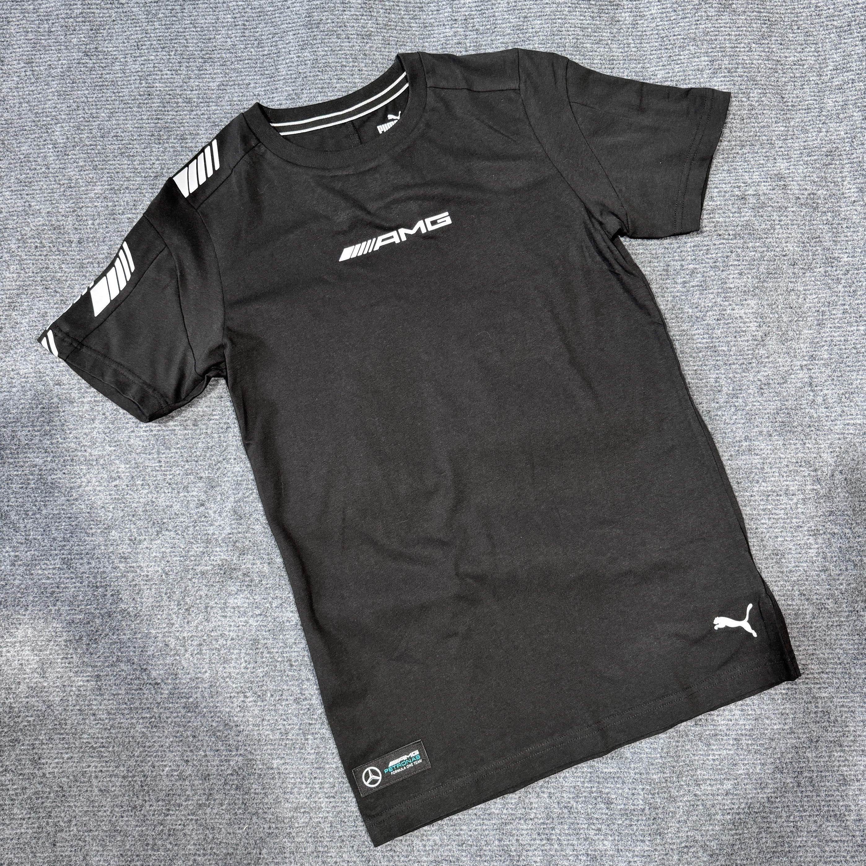 PUMA彪马 夏季LOGO字母男圆领奔驰联名运动休闲短袖T恤538459