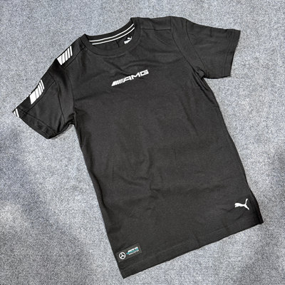 PUMA彪马 夏季LOGO字母男圆领奔驰联名运动休闲短袖T恤538459