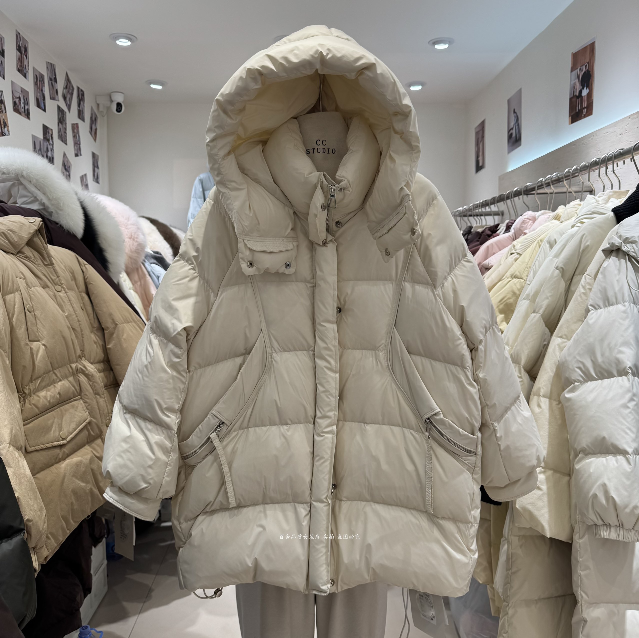 韩版宽松百搭加厚保暖连帽羽绒服