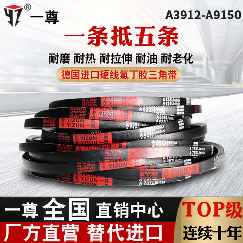 一尊三角带传动A2700到9150橡胶工业机器高速防静电电机传动皮带 - 封面
