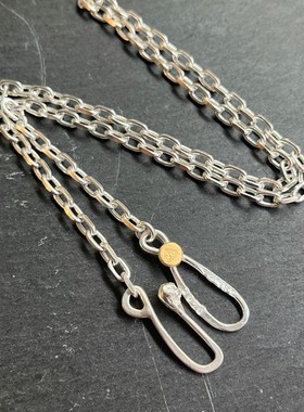 铁头的店纯银情侣太角项链骷髅