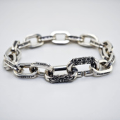 店 个性 Deal 铁头 Design 925银 重工粗狂男款 机车手链