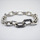 店 个性 Deal 铁头 Design 925银 重工粗狂男款 机车手链