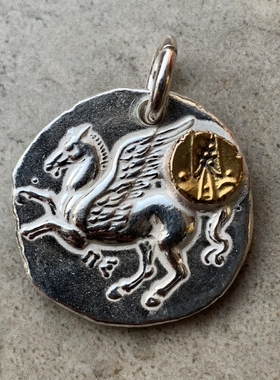 古罗马战神吊坠雅典娜纯银情侣