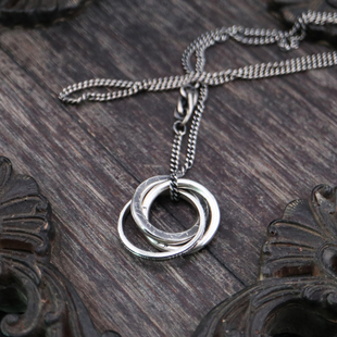 铁头的店  Werkstatt Munchen 手工戒指永恒三环项链 复古做旧款