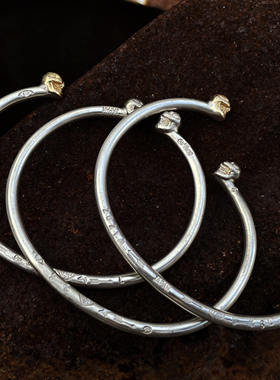 铁头的店高山隆骷髅手镯金银纯银