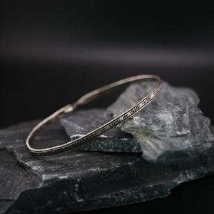 铁头的店 Werkstatt Munchen慕尼黑先锋暗黑风 诗歌手镯 情侣款