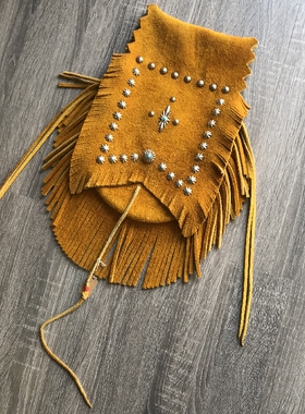 铁头的店高桥 Iron head goros 大号腰包 鹿皮包