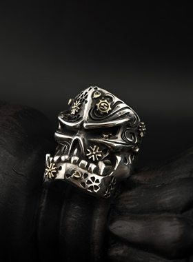 铁头的店925银朋克戒指