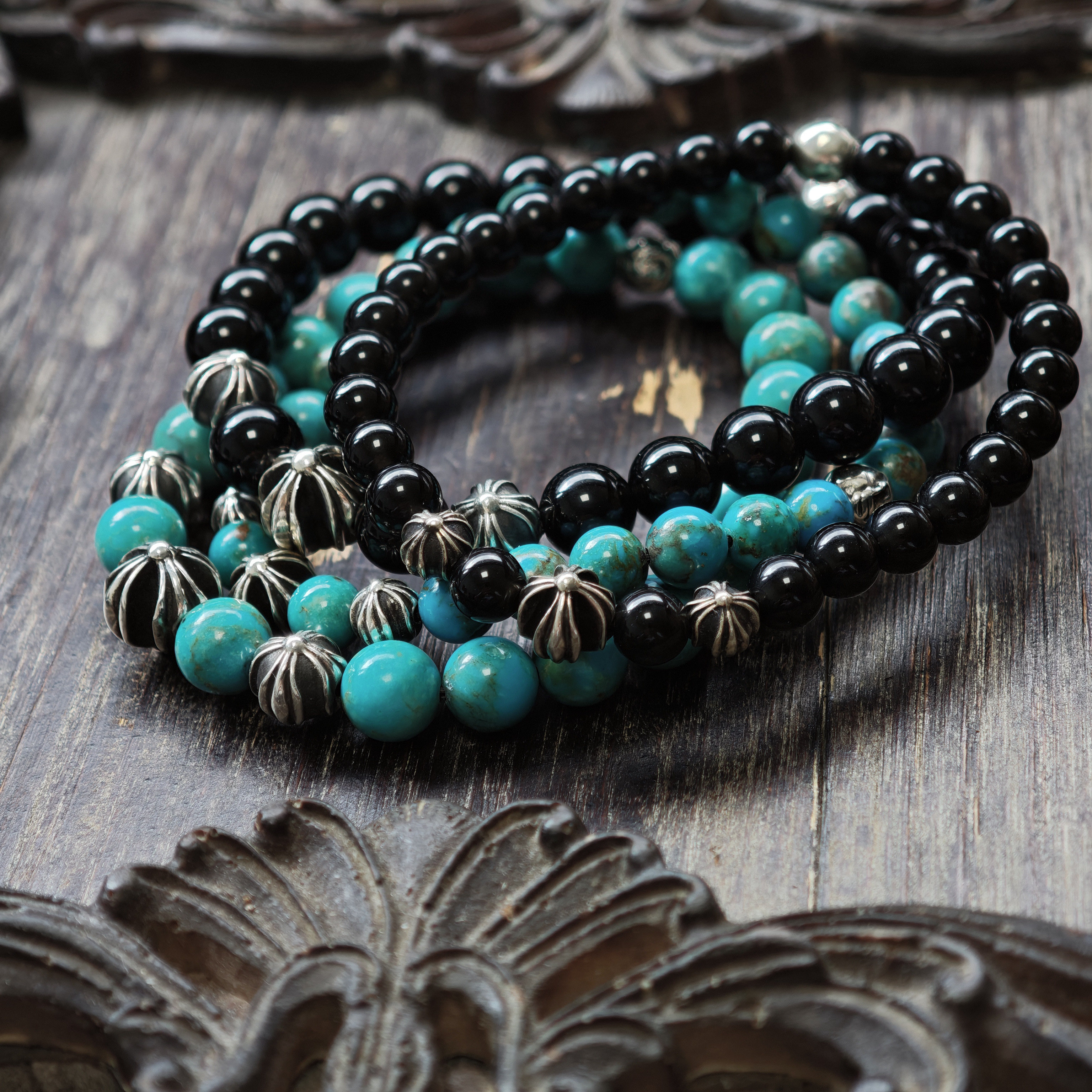 铁头的店925银十字花蕊手串