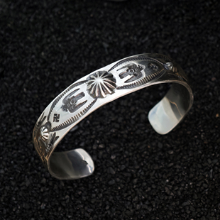 铁头的店925银LarrySmith拉瑞斯密斯余文乐同款纳瓦霍手镯