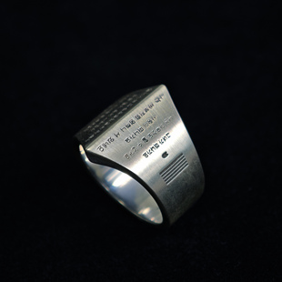 BANG 做旧拉丝款 情侣款 店 指环 歌词戒指 BIG YOU 铁头