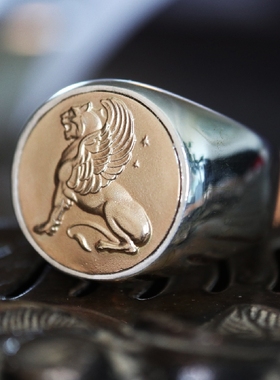 希腊神话男士纯银原创设计戒指