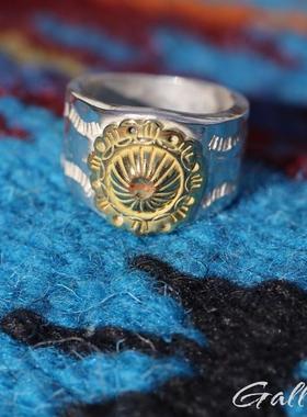 纯手工錾刻戒指铁头的店纯银情侣