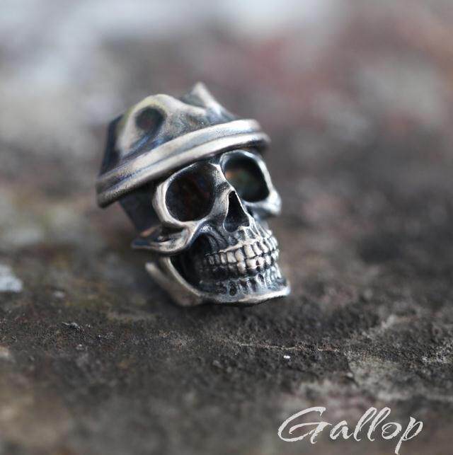 铁头的店 bwlll机车风格厚重款礼帽骷髅扣 和尚头 纯银财布扣