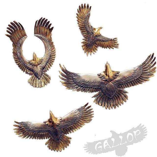 铁头的店 蓝色地平线HBhorizon blue 金银混焊老鹰 纯银雄鹰吊坠