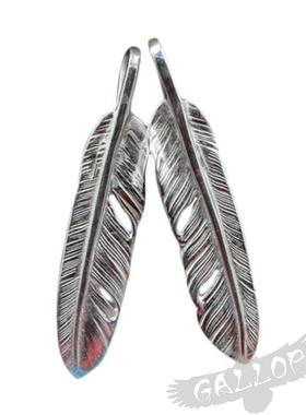 M号小羽毛吊坠铁头的店纯银goros