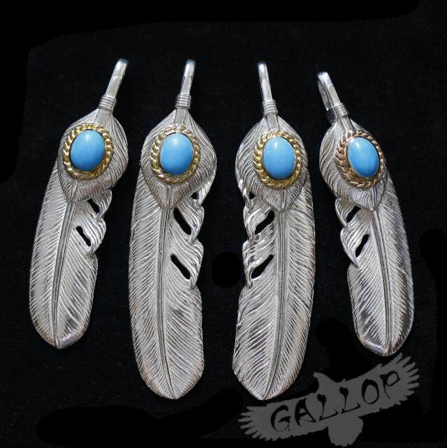 高桥大弟子复刻 TK 金绳松石羽毛吊坠