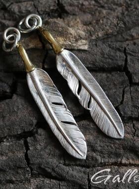鹰头小羽毛吊坠铁头的店纯银情侣