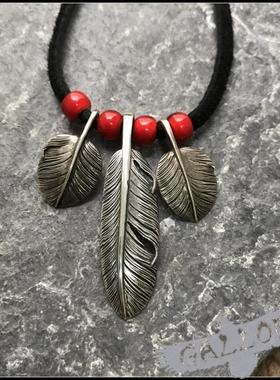 福字羽毛吊坠铁头的店摩根银币