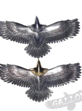 蓝色地平线老鹰吊坠铁头的店纯银