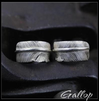 民族风纯银羽毛戒指印第安情侣