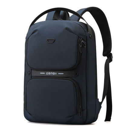 新款插行李箱商务背包男士多隔层双肩书包薄款出差包笔记本电脑包