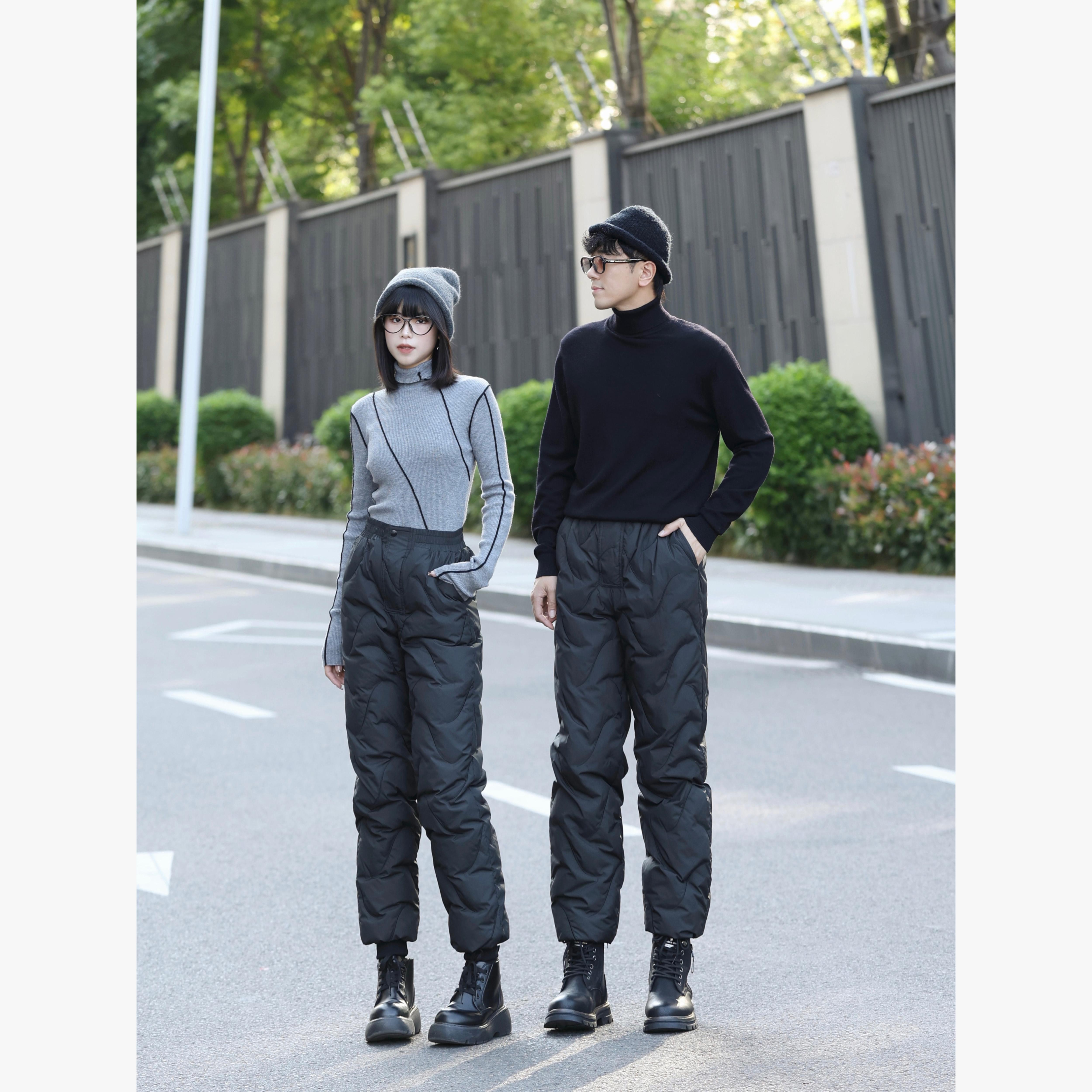 加厚保暖羽绒裤90白鸭绒高腰显瘦