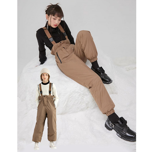 滑雪裤 背带羽绒裤 女外穿原创设计2025秋冬高腰显瘦保暖加厚时尚