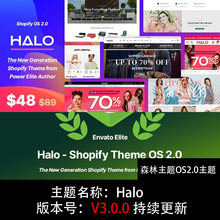 Halo主题模板themeforest热门模板3月新版本送百余模块做网页