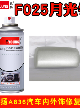F025银色汽车内饰仪表中控台门板划痕补漆修复翻新改色塑料自喷漆