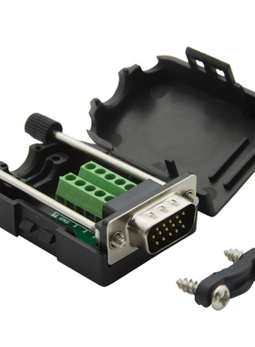 3+6型 免焊接 DB15 VGA公头母头 连接器