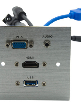 86型铝合金 VGA 耳机 HDMI USB3.0 母对母短线式 组合面板