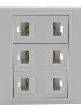 86型欧规 6口网络 免工具式 组合面板