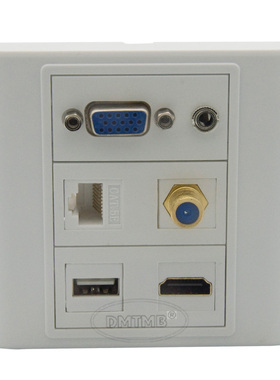 86型 VGA 耳机 CAT6网络 F头 HDMI USB  直插式组合面板 可定制