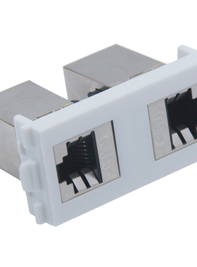 双口 金属外壳屏蔽式 CAT6 RJ45模块