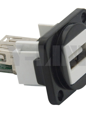 D型 黑色 USB 2.0 直插连接器