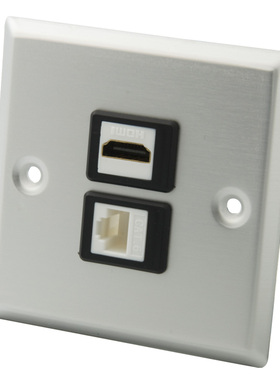 86型铝合金面板 HDMI CAT6 RJ45 网络 母对母直插式 可定制